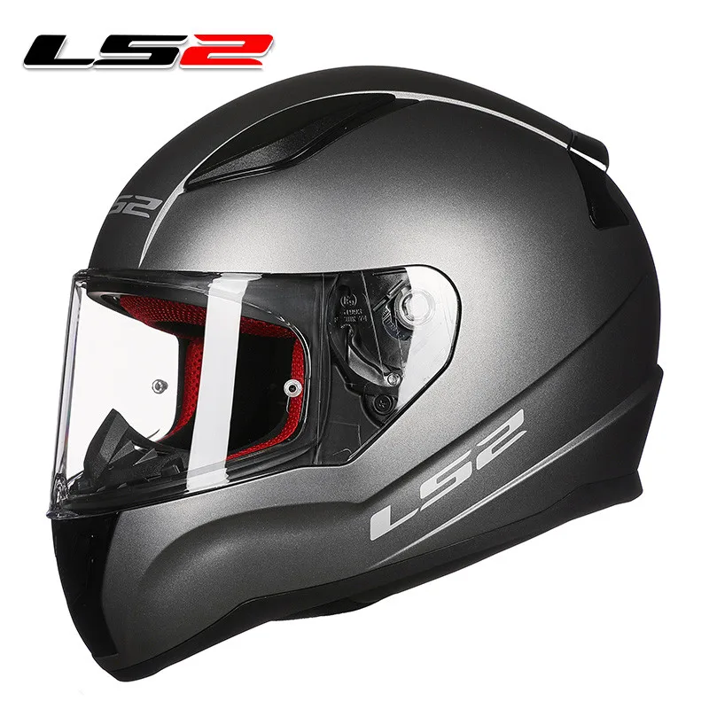 Gray LS2 FF353 для взрослых полный уход за кожей лица moto rcycle шлем для мужчин и женщин moto racing матовый черный rapid moto rbike шлемы настоящие LS2 Шлемы - Цвет: Gray