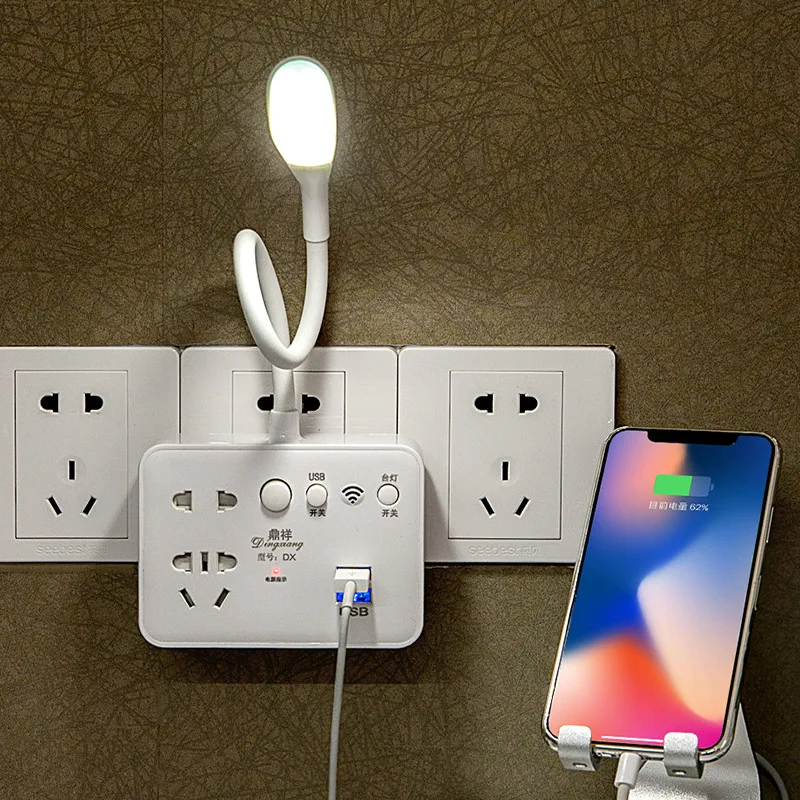Ночник мультирозеточный выход с Usb wi-fi-розетка для настенной розетки зарядные станции розетка конвертер пульт дистанционного управления розетка переменного тока