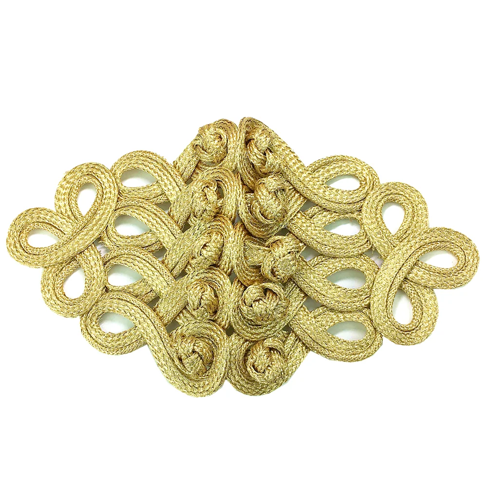6 компл. Золото барокко лягушка крепежный шнур вышивка закрытие пуговица в виде