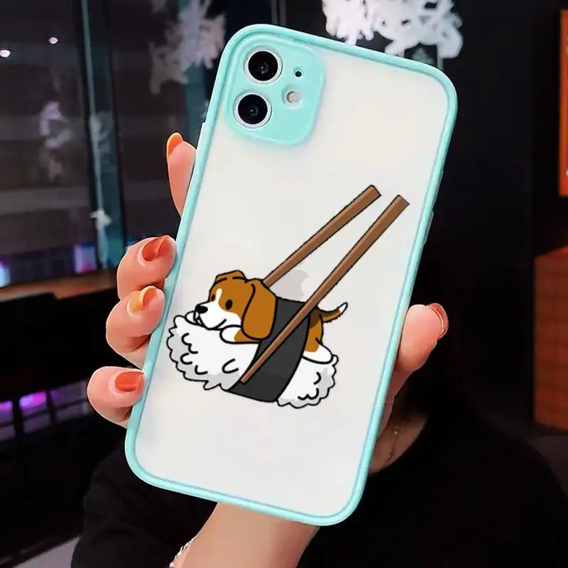 

Corgi Funny Cute Dog Phone Cases matte transparent For iphone 7 8 11 12 plus mini x xs xr pro max cover
