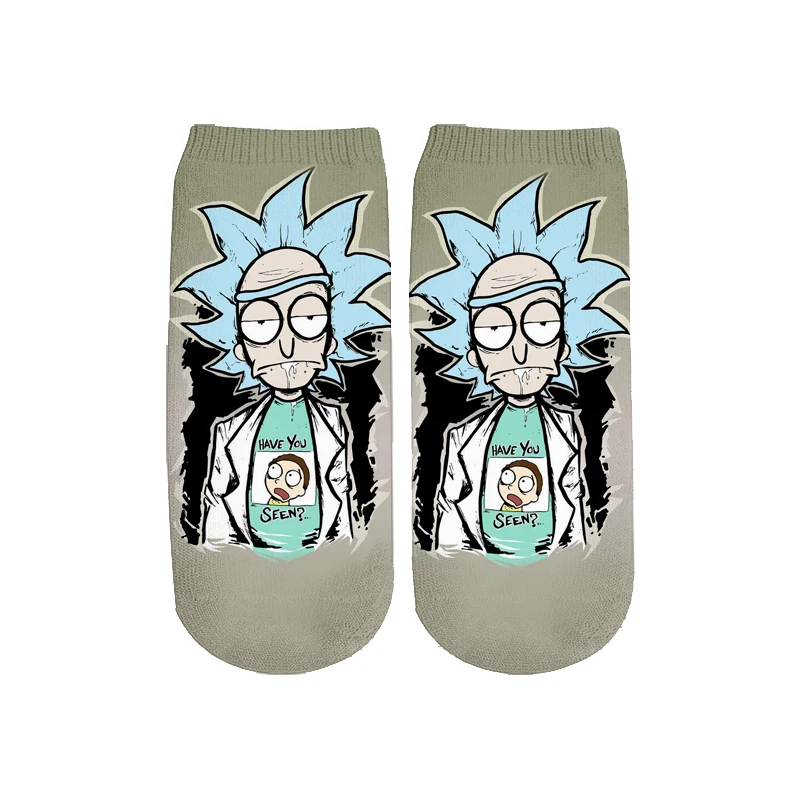 23 Новейшие Rick and Morty 3D печатных мультфильм милые короткие носки для мужчин женщин harajuku корейские носки RS-006 - Цвет: 23