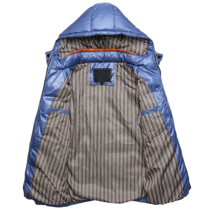 Мужская теплая парка повседневная верхняя одежда из ветровки с капюшоном хлопка