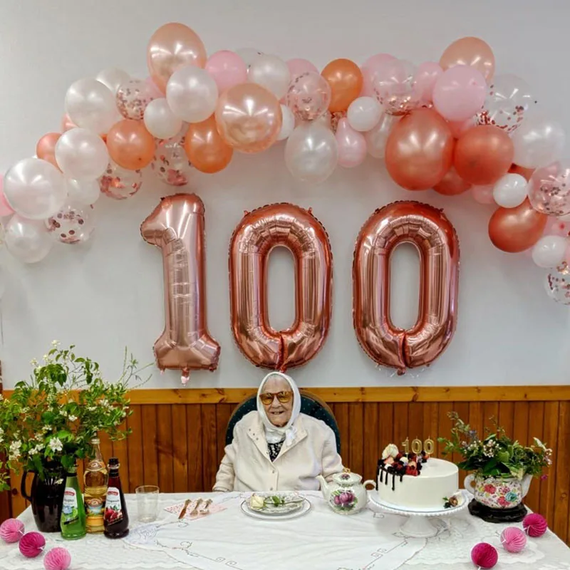 

12pcs/set Birthday Party Balloon 32'' Foil Number Balloon Gold Confetti Balloon For Birthday Party Decorations Kid Gift Globos