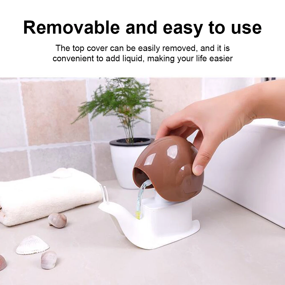 

120ml Liquid Soap Dispenser Hand Soap Dispenser Bottle For Shampoo Container Bathroom Accessories Snail Animal Gift For Child