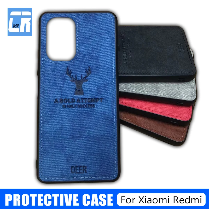 Luxury Vintage Deer Cloth Shockproof Case for Xiaomi Redmi K40 K50 Gaming Note 10 9 8 7 5 Pro S2 10C 9 9A 9C 5 Plus Phone Case
