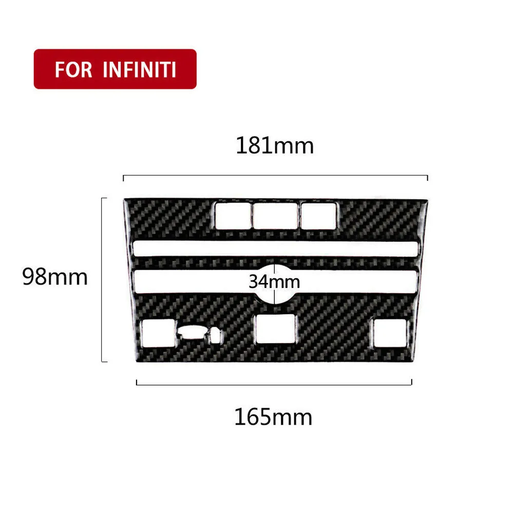 

1PCS Decoration Stickers Black Carbon Fiber For Infiniti Q50 Q60 2014-2019