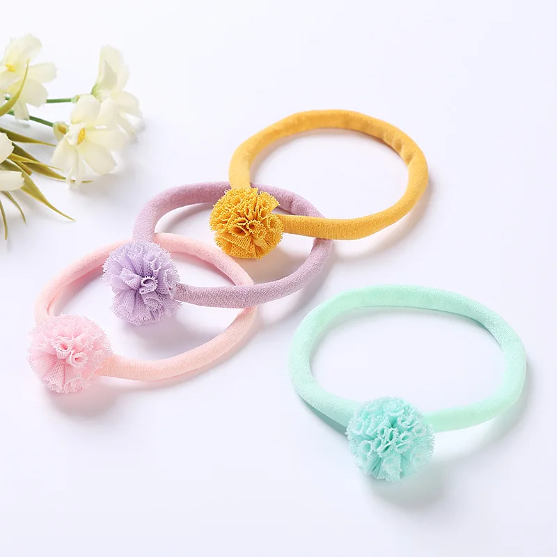 

1 PCS Super Soft Traceless Nylon Hairband Infant Cute Handmade Flowers Elastic Headband Kid Hair Accessories Clothing Decoration