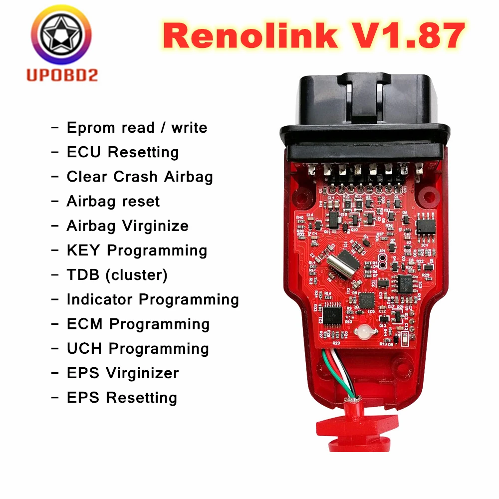 Программируемый ECU ключ Renolink V1.87 для Renault сброс подушек безопасности/ECU