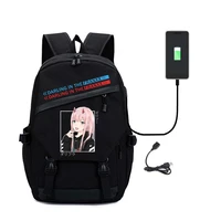 zero two backpack darling in the franxx fashion beautiful girl printing multifunction usb charging laptop shoulder travel bags