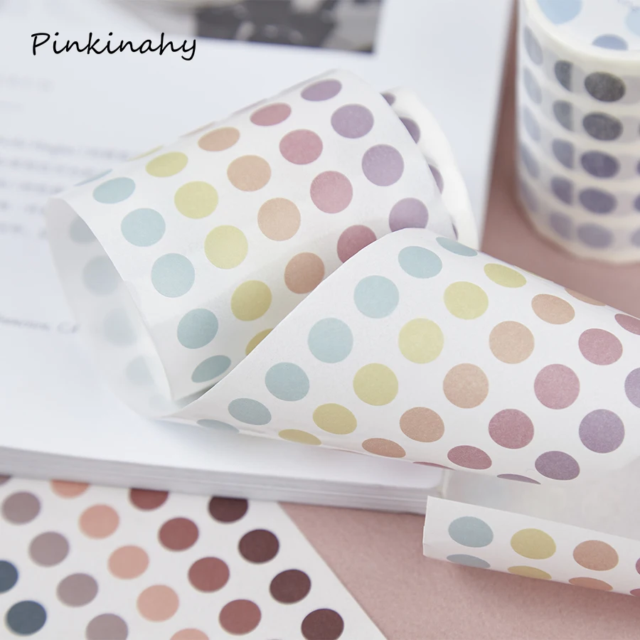 Красочные точки васи лента японская бумага DIY планировщик Маскировочная клейкие