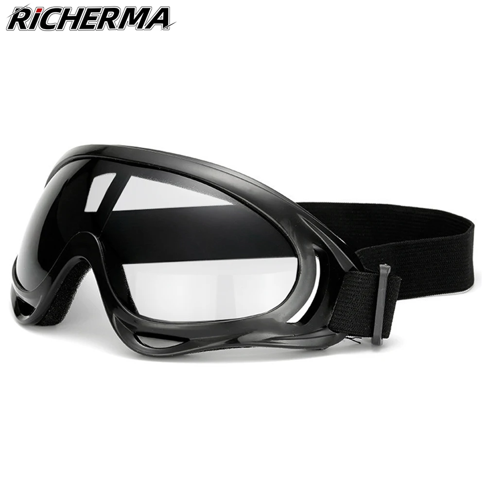 Gafas de sol a la moda para motocicleta, lentes de seguridad transparentes a prueba de polvo, para esquí de campo traviesa, Motocross