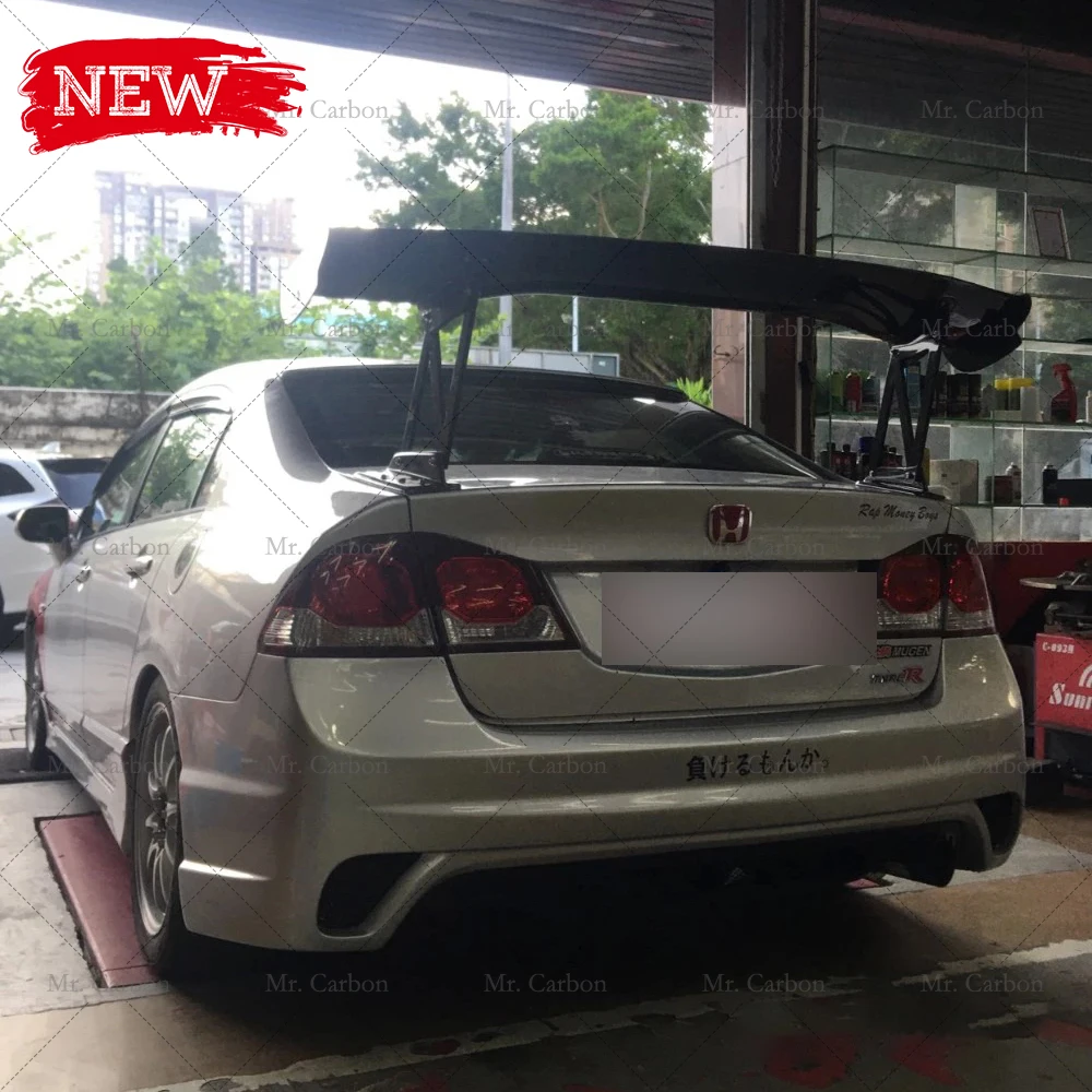 Для CIVIC FD2 JS гоночный задний спойлер из углеродного волокна комплект отделки