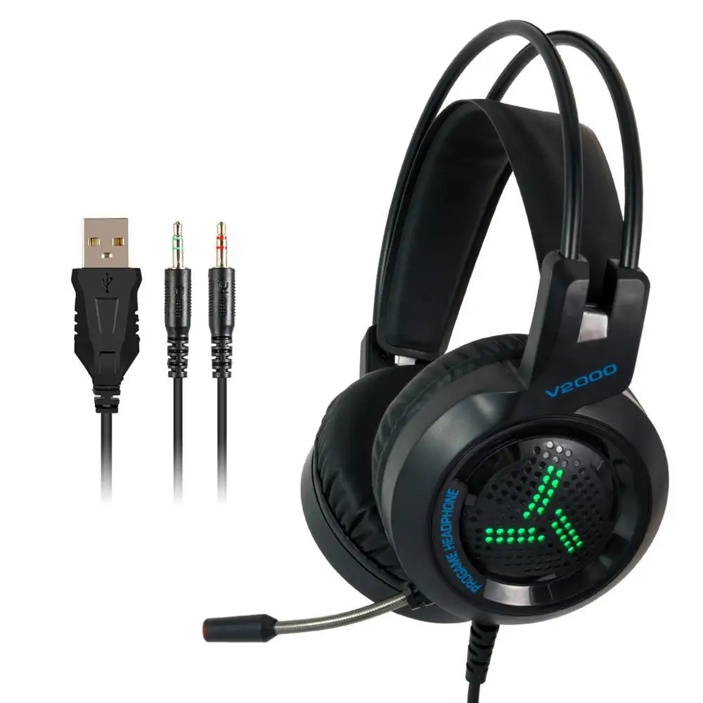 

7.1 Surround Sound Gaming Headset With Microphone LED Colorful Game s Bass Stereo for Xbox