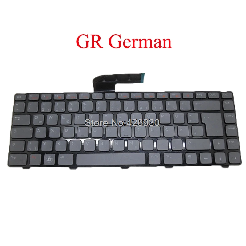 Клавиатура GR с подсветкой для DELL Inspiron 14R N4110 N4120 N4050 M4040 N411Z M411R M421R M5040 L502X German 0W40RK