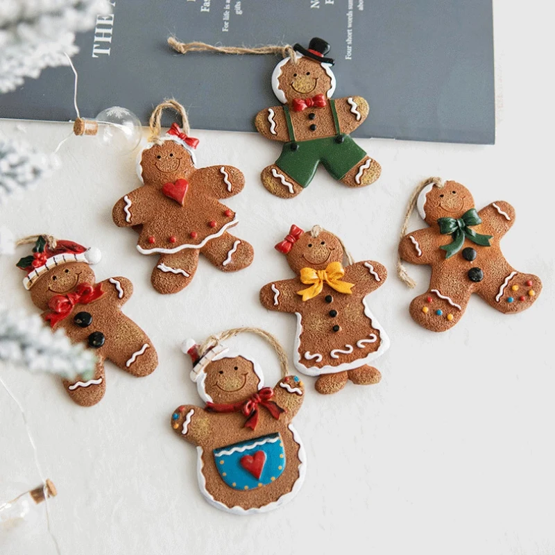 

Gingerbread Man Christmas Tree Hanging Pendant Xmas Tree Decor Ornament Navidad Home Decor New Year Cute Kid Gift