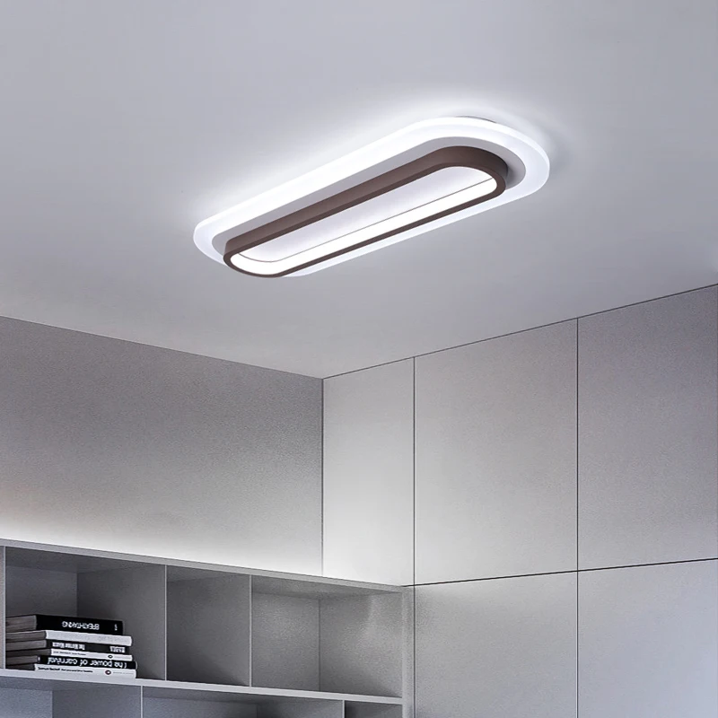 Белая и коричневая потолочная лампа светильник для коридора офиса металлическое