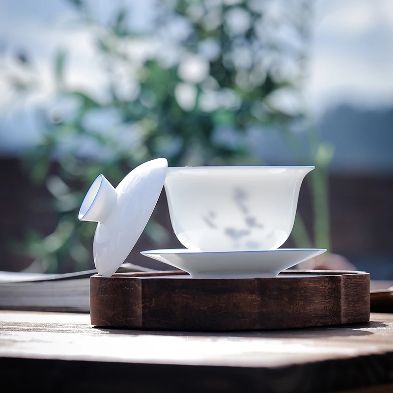 LUWU ceramic tureen gaiwan teacup porcelain chawan | Дом и сад