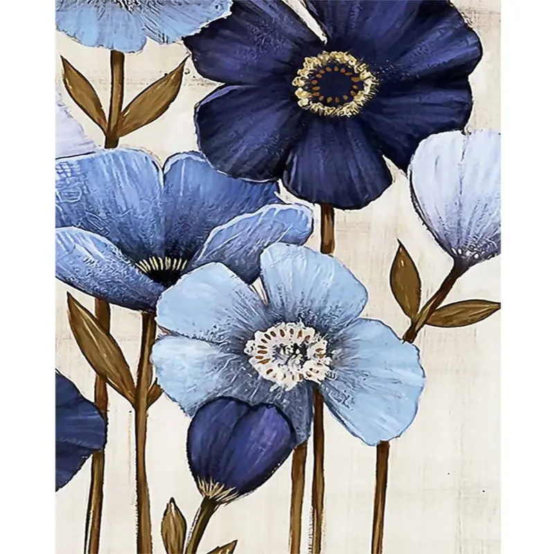 Набор для рисования по номерам на холсте с кисточками | Дом и сад