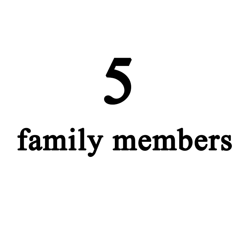 5 family members Модный семейный брелок с гравировкой, семейный именной и именной брелок для домашних животных, держатель для ключей, бирка - Цвет: 5 family members