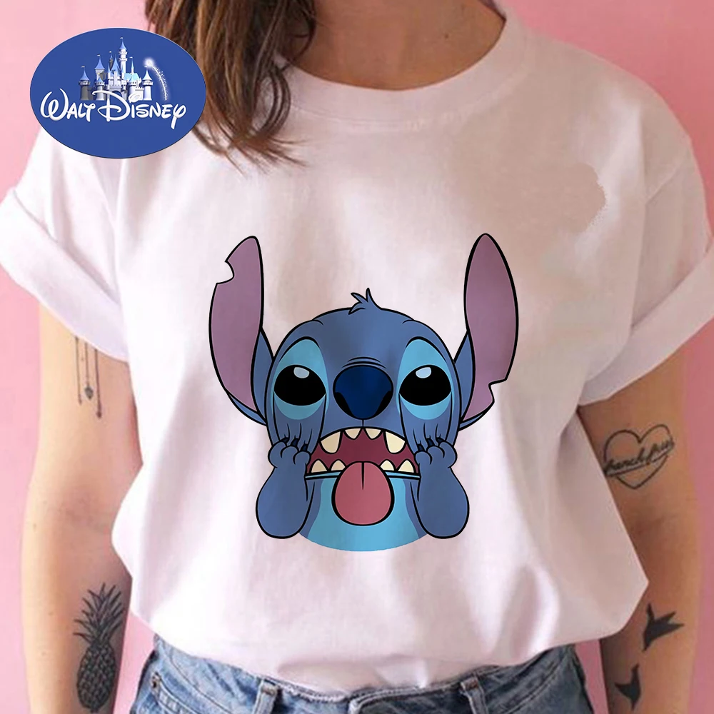 Disney Subscription Stitch Женская рубашка бесплатная доставка Испания лето 2022 новая