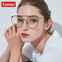 yoovos oversized women glasses 2021 blue light eyeglasses frames luxury clear lens glasses vintage optical spectacle frame