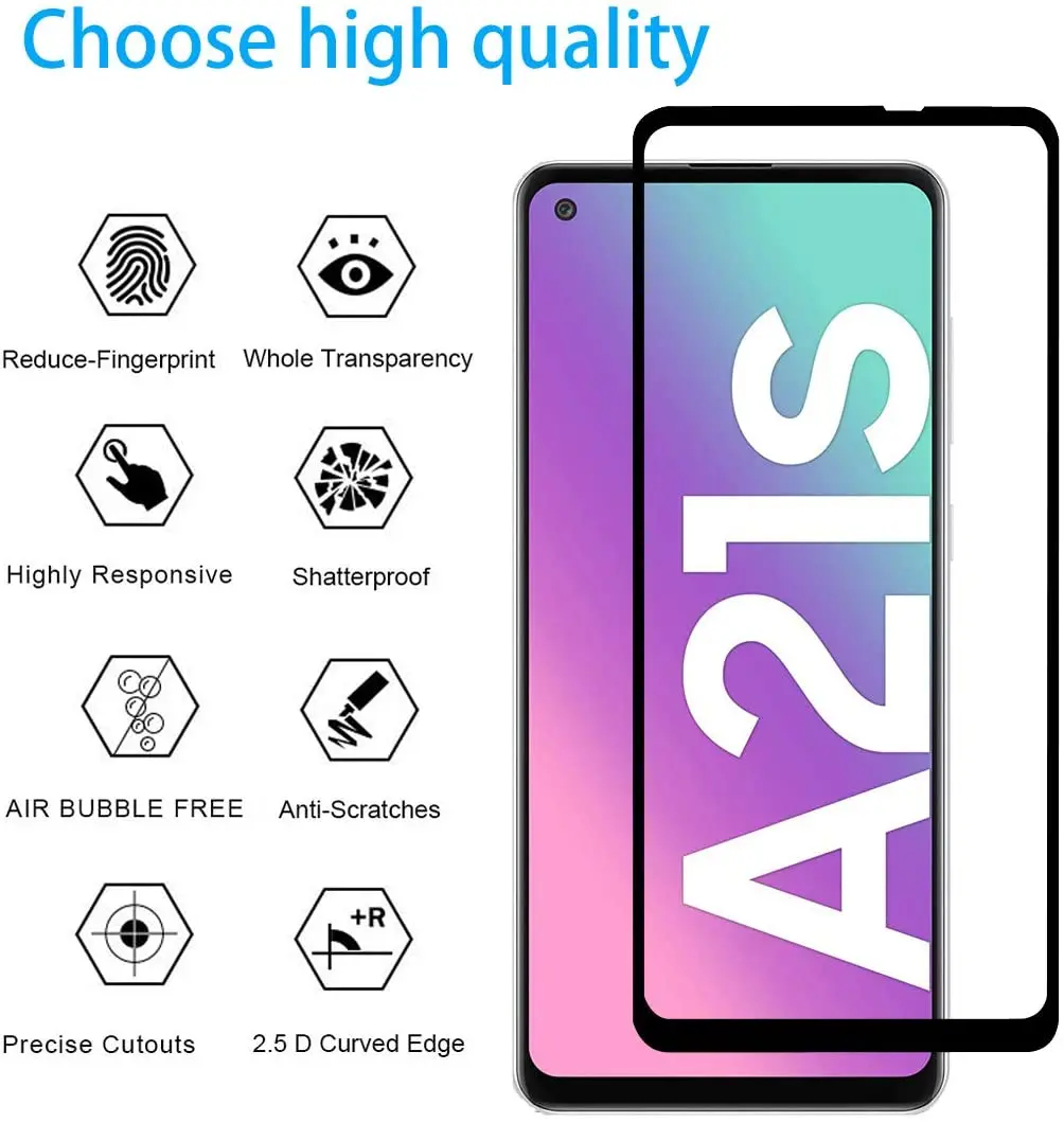 10d full cover tempered glass for samsung galaxy a51 a71 a31 a21 a11 a41 screen protector for samsung a02 a12 a32 a52 a72 film free global shipping