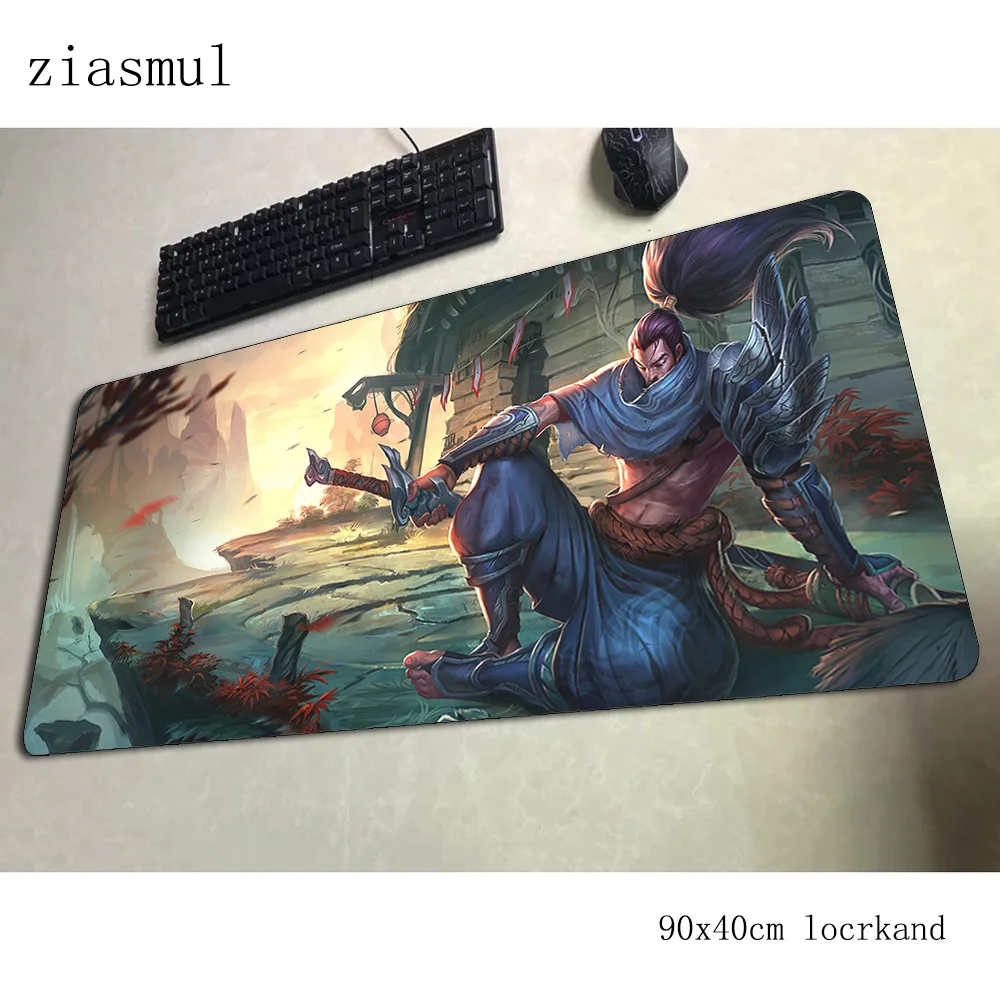 Коврик для мыши yasuo 90x40 см крутой игровой коврик большой персонализированный