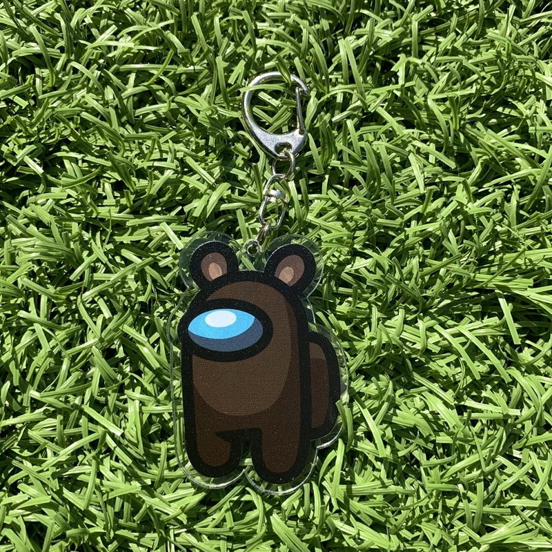 

Hot Game Among Us Among Us Keychain Anime Game Among Us Keychains Trust No One AmongUs Game Cosplay Bag keyring Pendant