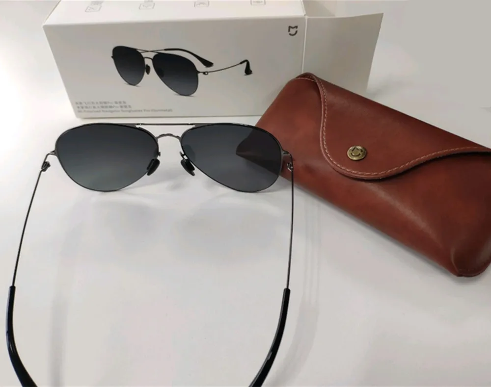 

Xiaomi Mijia Polarized Navigator Sunglasses Pro Block UV anti-glare Stainless steel ultra-thin frame Aviator Sunglasses Outdoor