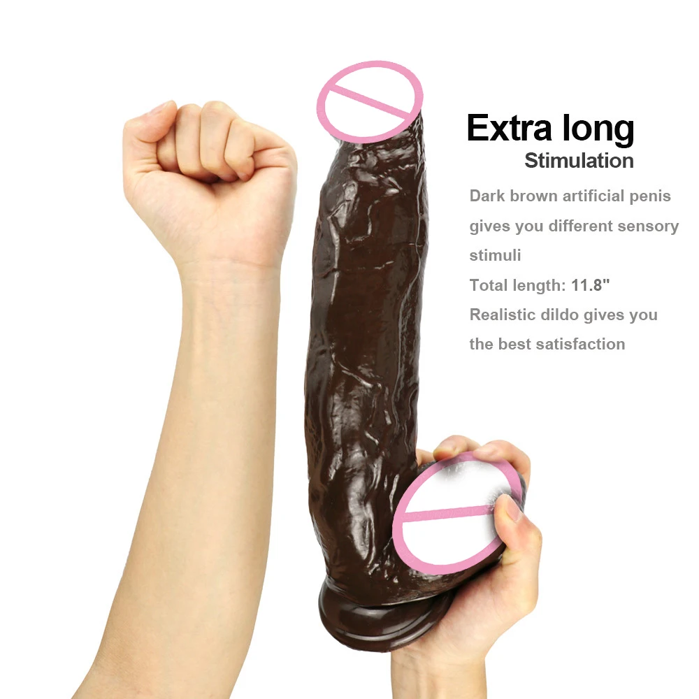 GaGu большой кофейный дилдо без Вибратор на присоске реалистичный фаллоимитатор