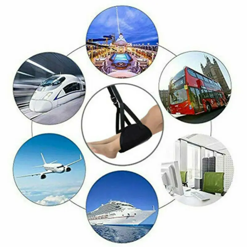 Comfy Hanger Travel Airplane Footrest Hammock Made with Premium Memory Foam Foot Resting hammock for travel office | Дом и сад