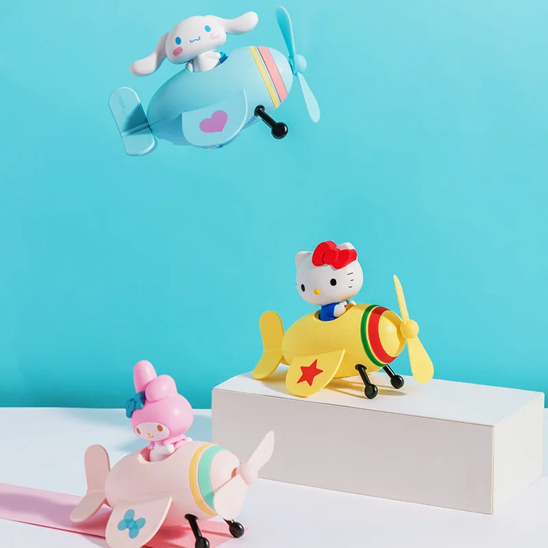 

Новинка оригинальная Аниме Фигурка Sanrio Kawaii My Melody Корица собака Китти маленький размер Электрический веер рождественские детские игрушки п...