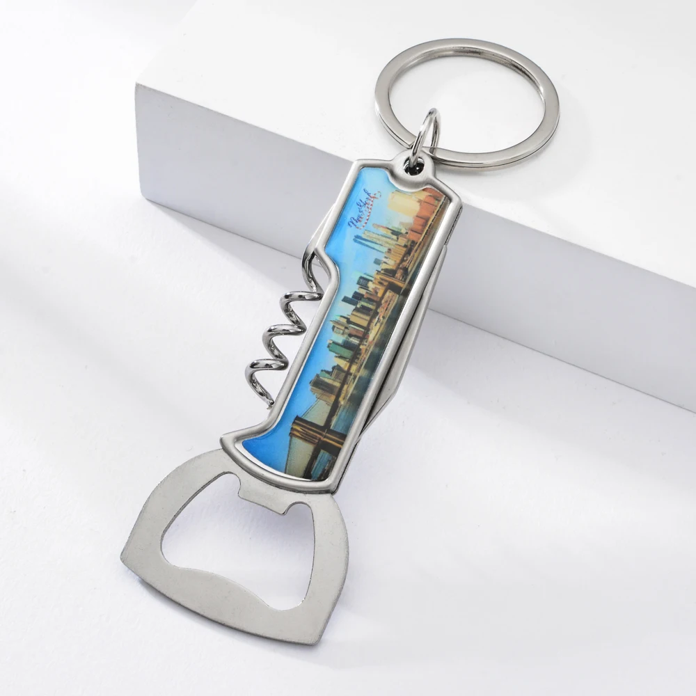 Vicney New Arrival York Opener Keychain Zinc Alloy Building Silicone Key Chain For Men Keyring Gift Friend | Украшения и