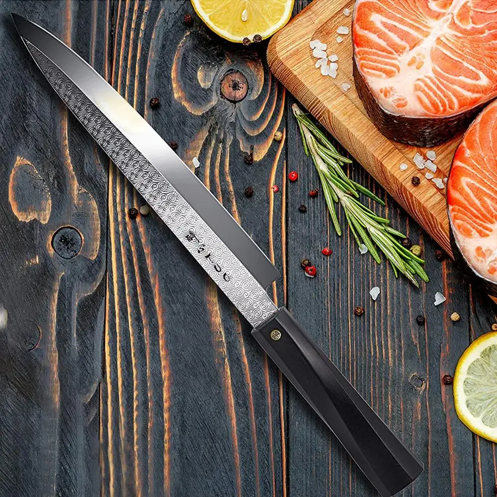 

TUO Sashimi Sushi Yanagiba Knife - Japanese Kitchen Knife 8.25" with AUS-10 Stainless Super Steel Sharp Blade-Full Tang Slicing
