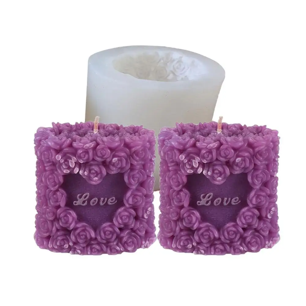 

Круглая форма ручной работы в виде Розы, романтичная форма в виде цветов для ароматизированных свечей, силиконовая форма для рукоделия «сде...
