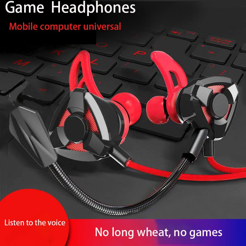 

360-degree Stereo Sound End-game Headsets With Dual Microphones Portable Noise Filtering Wired Calls Headsets Mobile Games