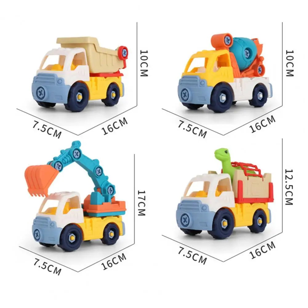 

Creative DIY Engineering Toy Detachable Operate Easily ABS Construction Vehicles Toy for Kids