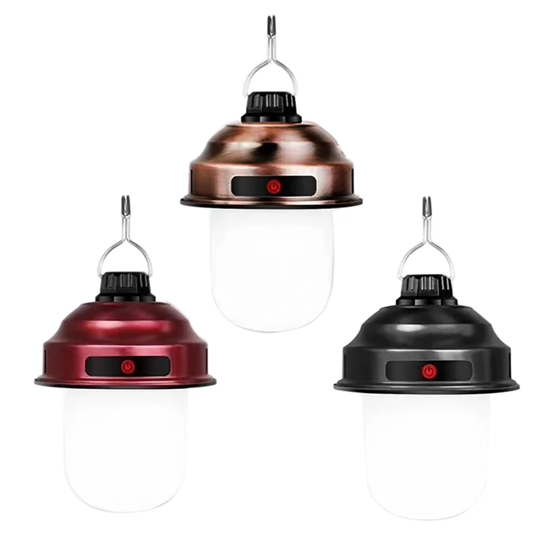 

5W 8000K Hanging Retro Tent Lights LED Camping Lantern Rechargeable Mini Flashlight Outdoor Camping Lights