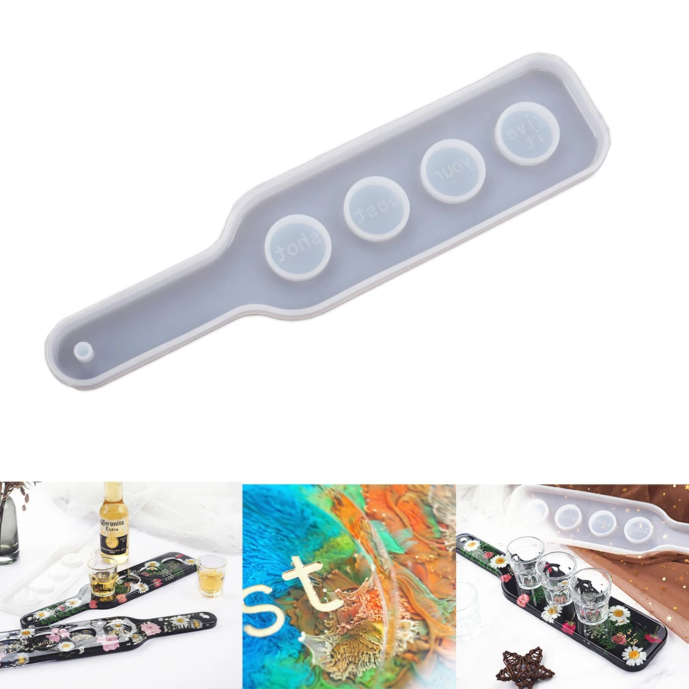 

4 Style Crystal Wine Beer Rack Silicone Mould Wine Glass Tray Epoxy Resin Molds For DIY Casting Decoration UV Craft Making Tools