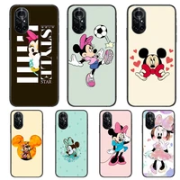 cool fashion mickey mouse clear phone case for huawei honor 20 10 9 8a 7 5t x pro lite 5g black etui coque hoesjes comic fash