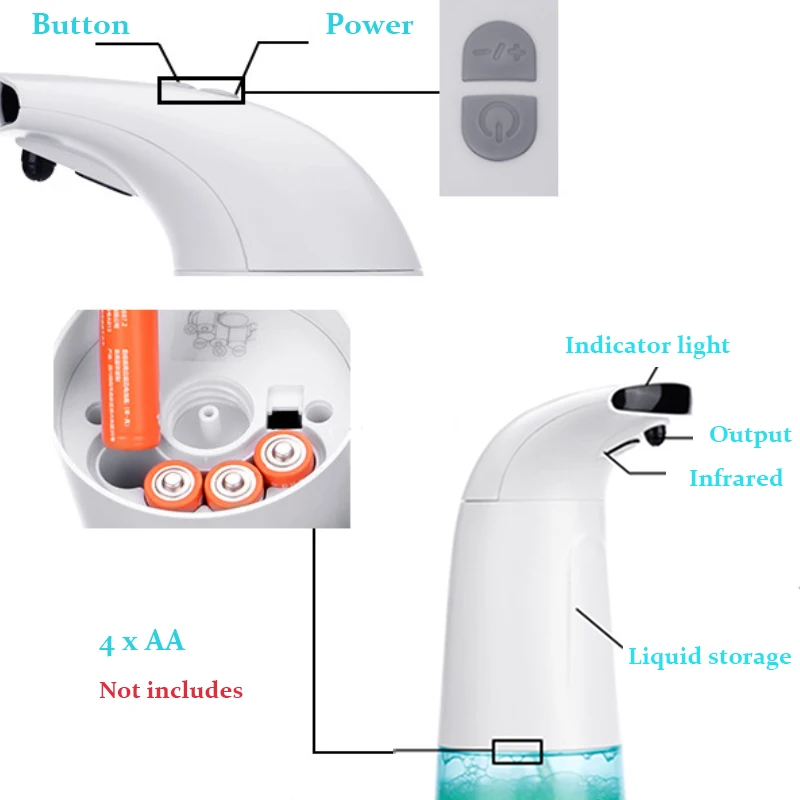 Автоматический диспенсер для жидкого мыла ручная моющая машина Бесконтактный