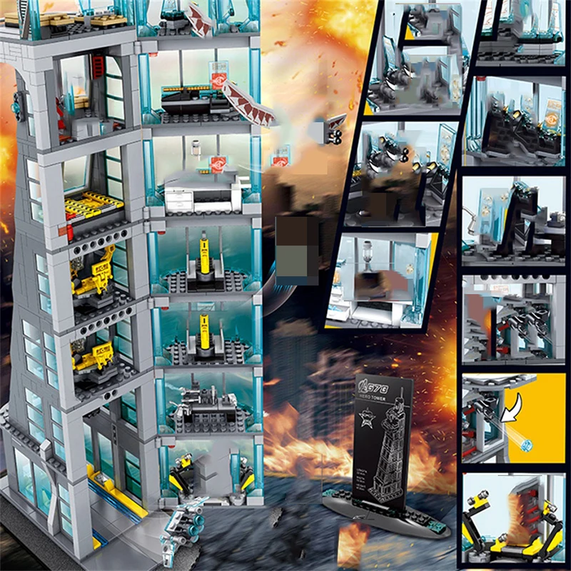 SuperTower высокотехнологичные строительные блоки игрушки совместимые с городом