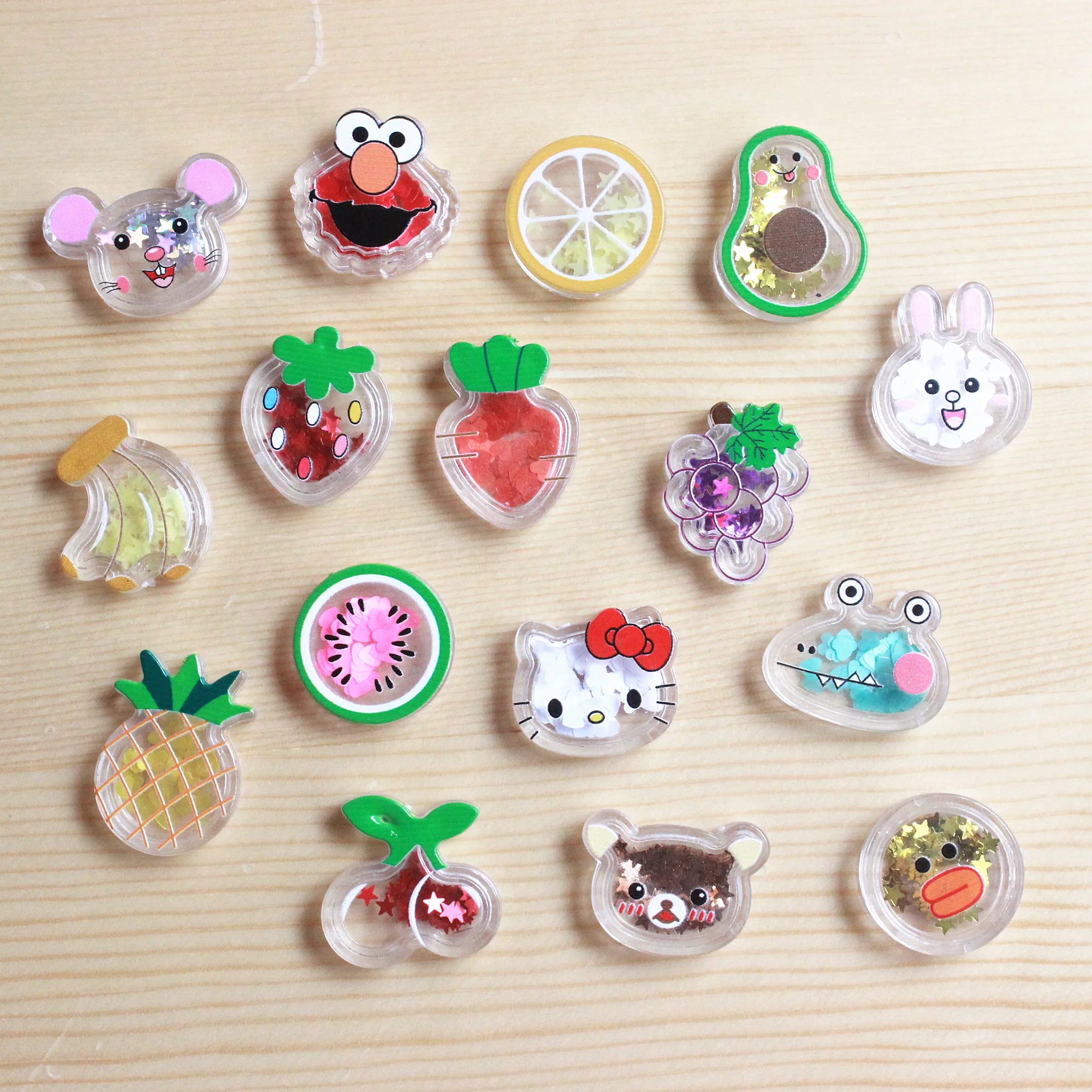 10 шт./лот Новое поступление kawaii плоские каучуковые фрукты мультфильм с bling beads in it