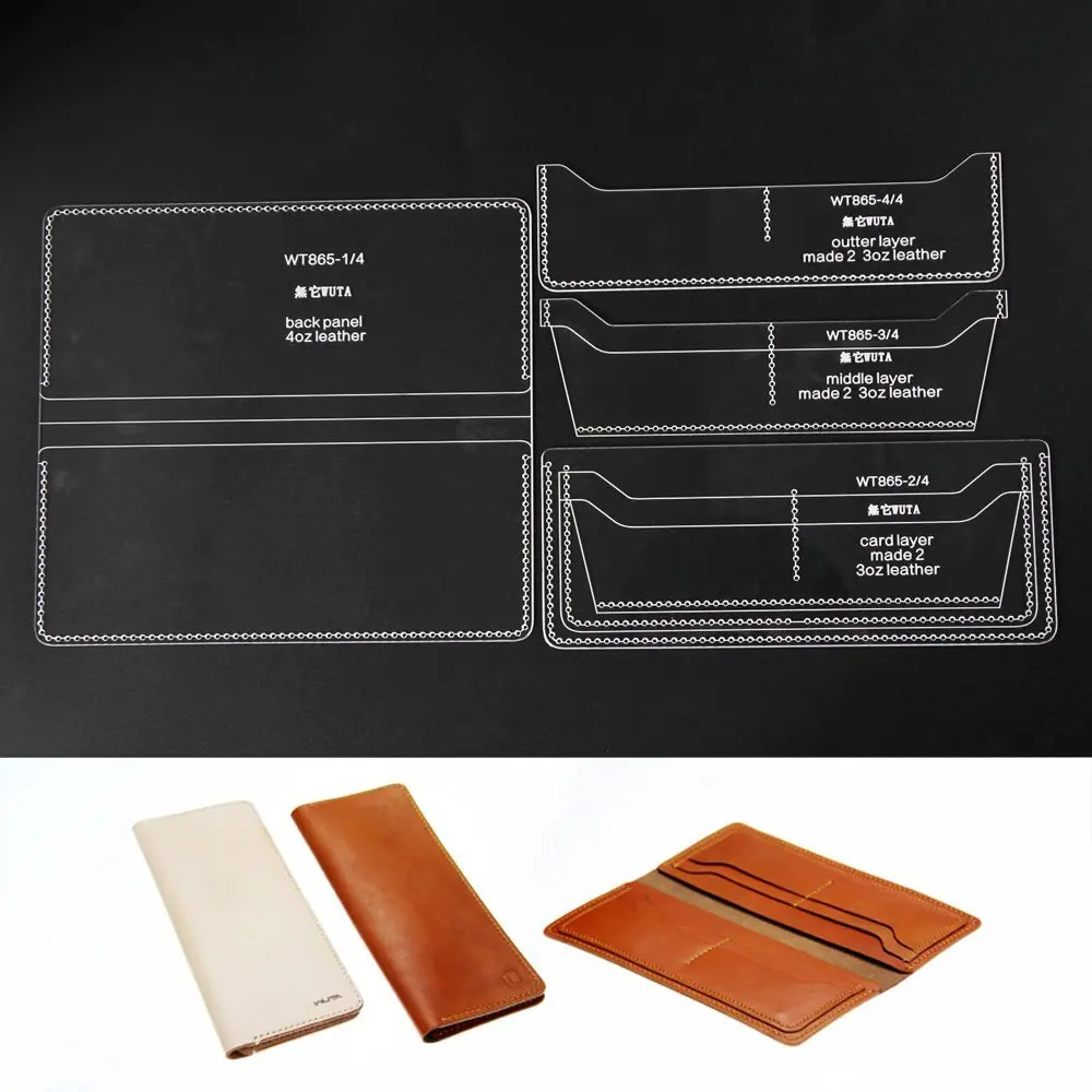 

WT865 Handbag Acrylic Template Wallet Leather Pattern Acrylic Leather Pattern Leather Templates for Bags