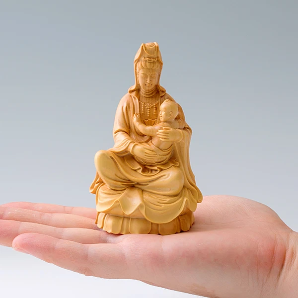 10 см SongZi Guanyin деревянная статуя ремесла Будды Boxwood домашнее украшение статуэтки