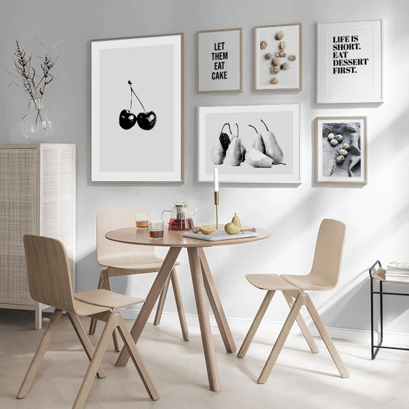 Настенный плакат в скандинавском стиле с HD печатью ягоды груши фрукты пищи