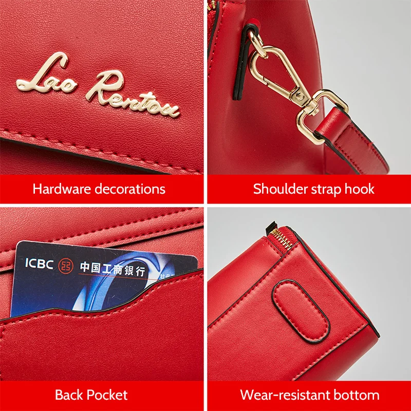 Женская сумка-тоут LAORENTOU из мягкой воловьей кожи с откидной крышкой | Багаж и