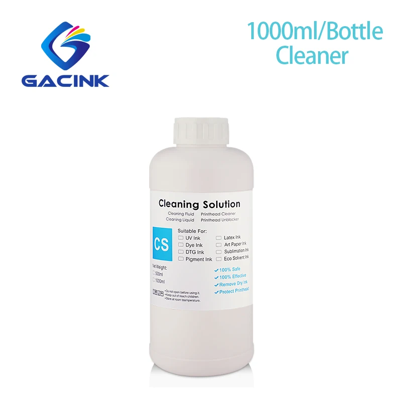 

1000ML/Bottle Cleaning Fluid For Sublimation Ink Dye Ink Pigment Ink Cleaning solution For Epson Brother Canon HP Inkjet Printer
