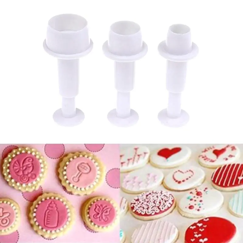 3 шт./компл. круглый кулон покрытый Весна сахара Плунжер для сахарной мастики