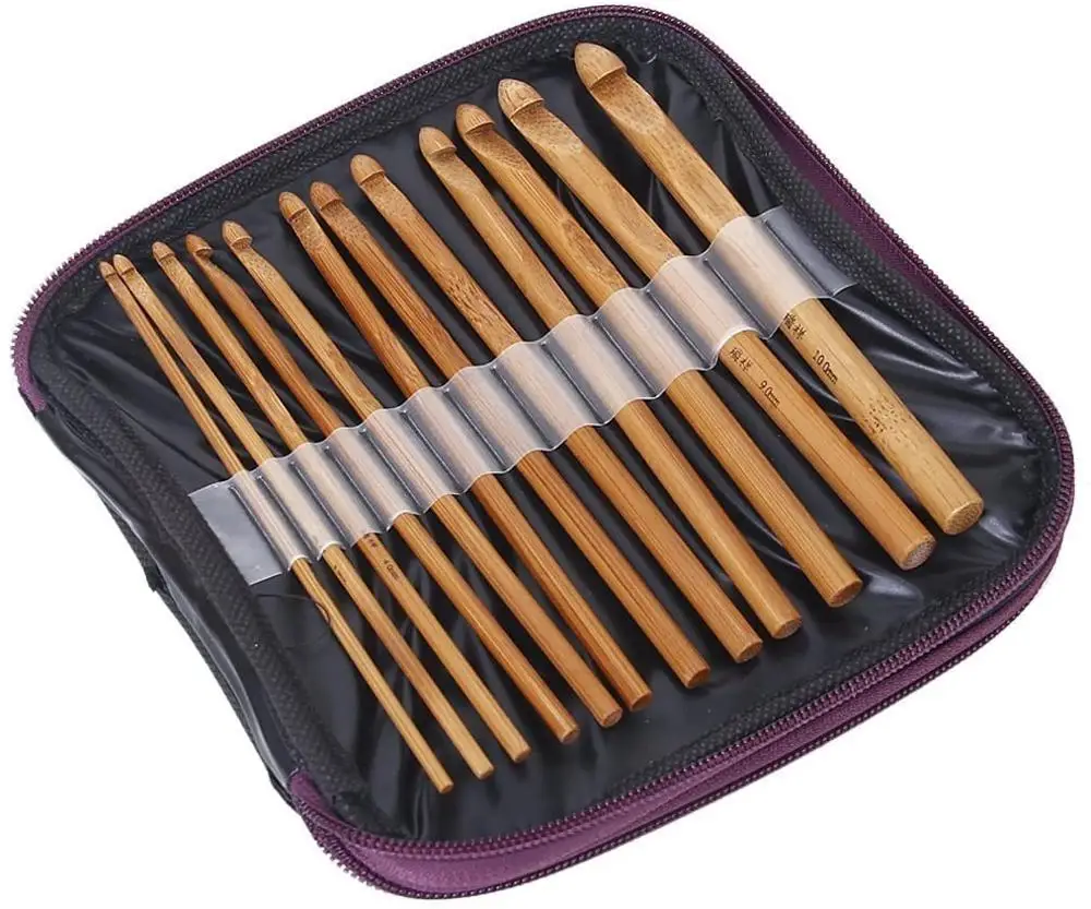 Набор крючков для вязания крючком 20 шт. с чехлом|Швейные инструменты и